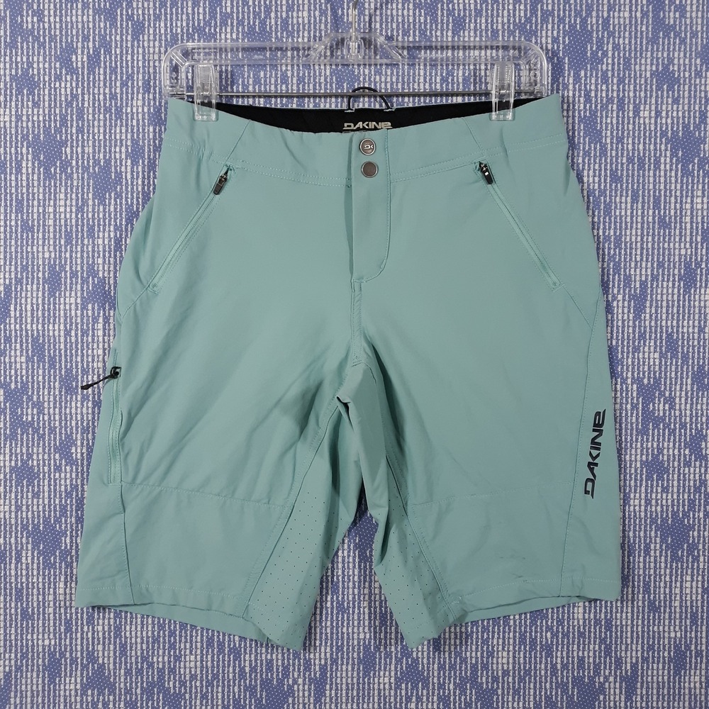 Dakine Mountain Biking Shorts Size Small Adjustable Waist Turquoise